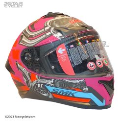 کلاه کاسکت فک ثابت اس ام کی مدل TYPHOON MOTOR PINK MA676