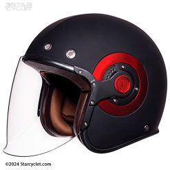 کلاه کاسکت بدون فک اس ام کی مدل RETRO JET-UNICOLOUR MA230